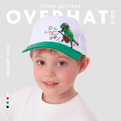 фото Кепка overhat life style для детей, размер 52/54, 000 белый
