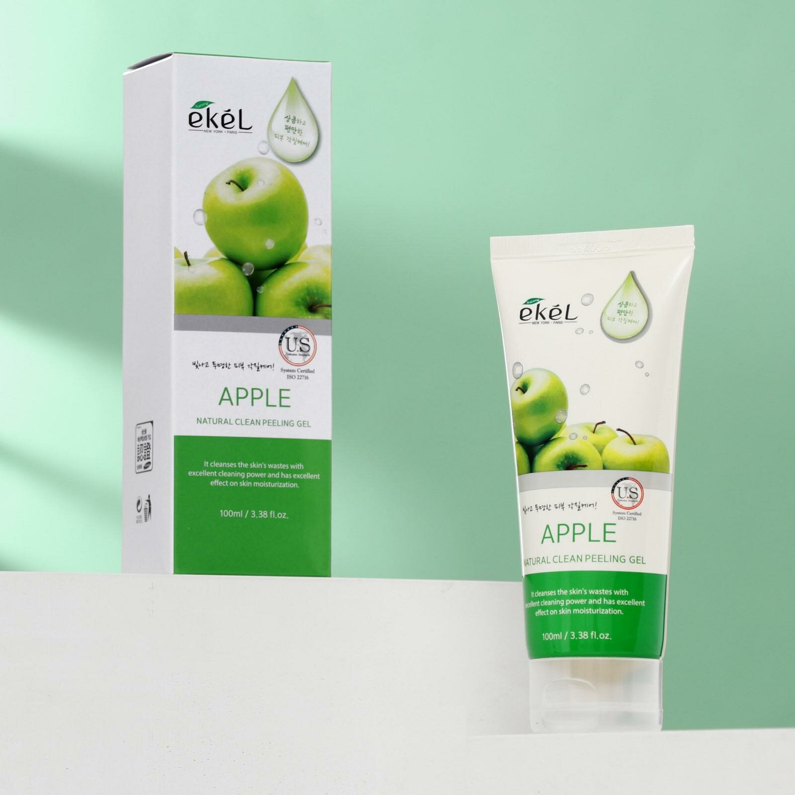 Пилинг-скатка с экстрактом зеленого яблока Natural clean peeling gel apple Ekel/Екель 180мл EZEKIEL COSMETIC Co.,Ltd - фото №19