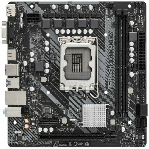 Материнская плата Asrock H610M-HDVM2 D5 Soc-1700 Intel H610 2xDDR5 mATX AC97 8ch71 GbLANVGAHDMIDP 985700₽