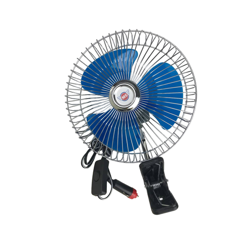 Вентилятор салона 12В 8 с прищепкой вращающийся решетка металл 101400₽