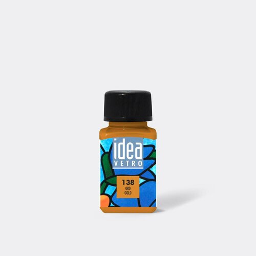 фото Краска лаковая по стеклу maimeri idea vetro, золото 60мл