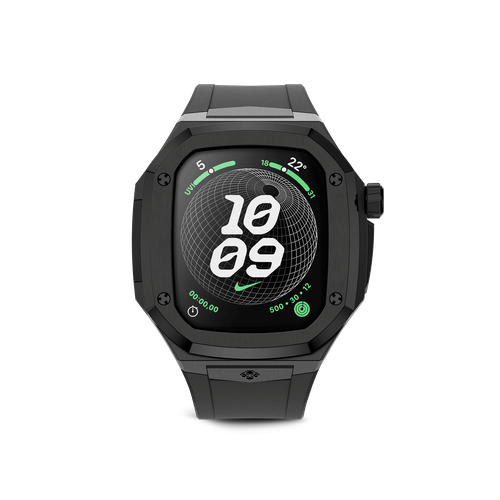 Корпус для часов Golden Concept для Apple Watch 45 мм, нержавеющая сталь / резина, черный