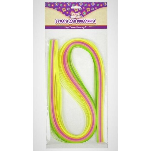 Набор бумаги цветной для квиллинга неон 3мм53см 100шт 5 цветов 249₽