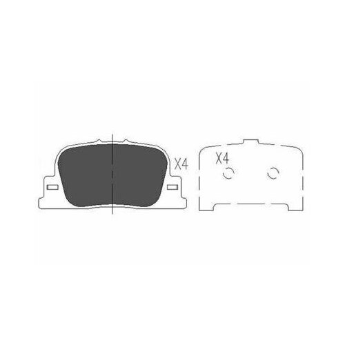Колодки тормозные toyota camry v20 2.2-3.0 96-01/prius 03-09 задние