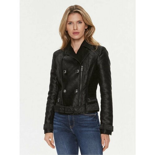 Куртка GUESS, размер XS [INT], черный women waterproof motorcycle jacket leather motocross jacket chaqueta moto moto racing riding jacket jaqueta motoqueiro