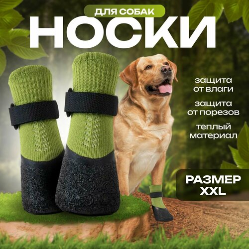 Носки для собак мелких средних и крупных пород прорезиненные защитные 1500₽