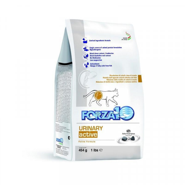 Forza10 Urinary Active Корм для кошек при заболеваниях мочевыводящих путей с Рыбой, 454 г.