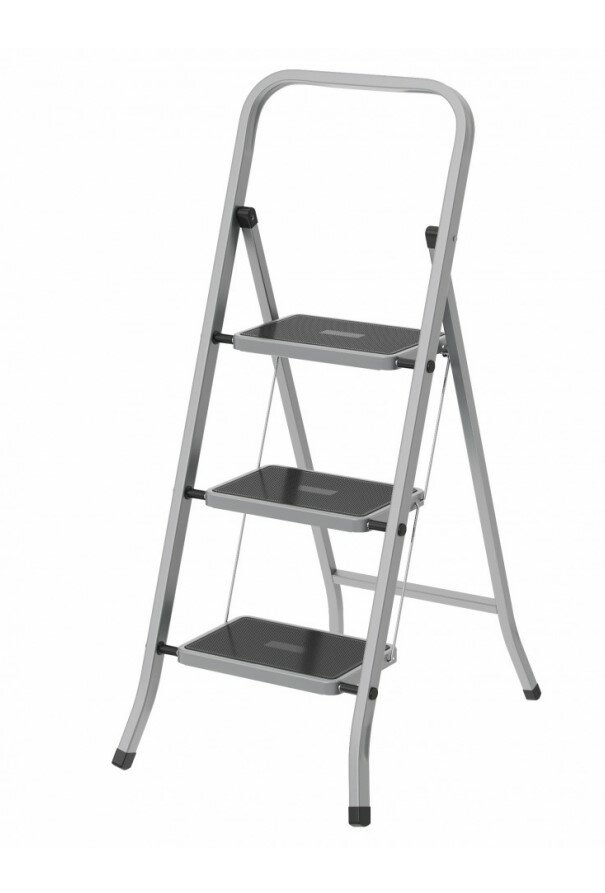 фото Стремянка Сибртех Стремянка стальная Сибртех, 3 ступени, с полимерным покрытием 97868, 3 ст.