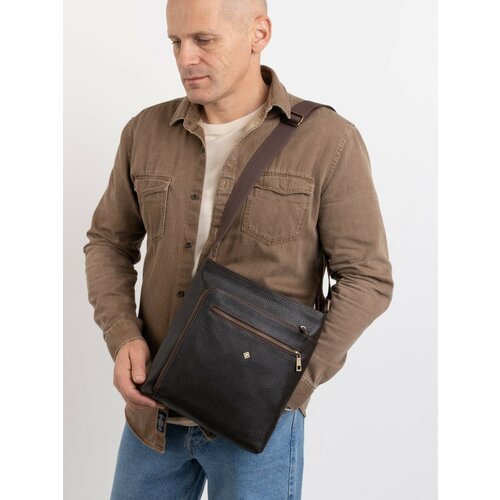 Сумка планшет Franchesco Mariscotti Модная мужская сумка-планшет 114394, фактура зернистая, коричневый