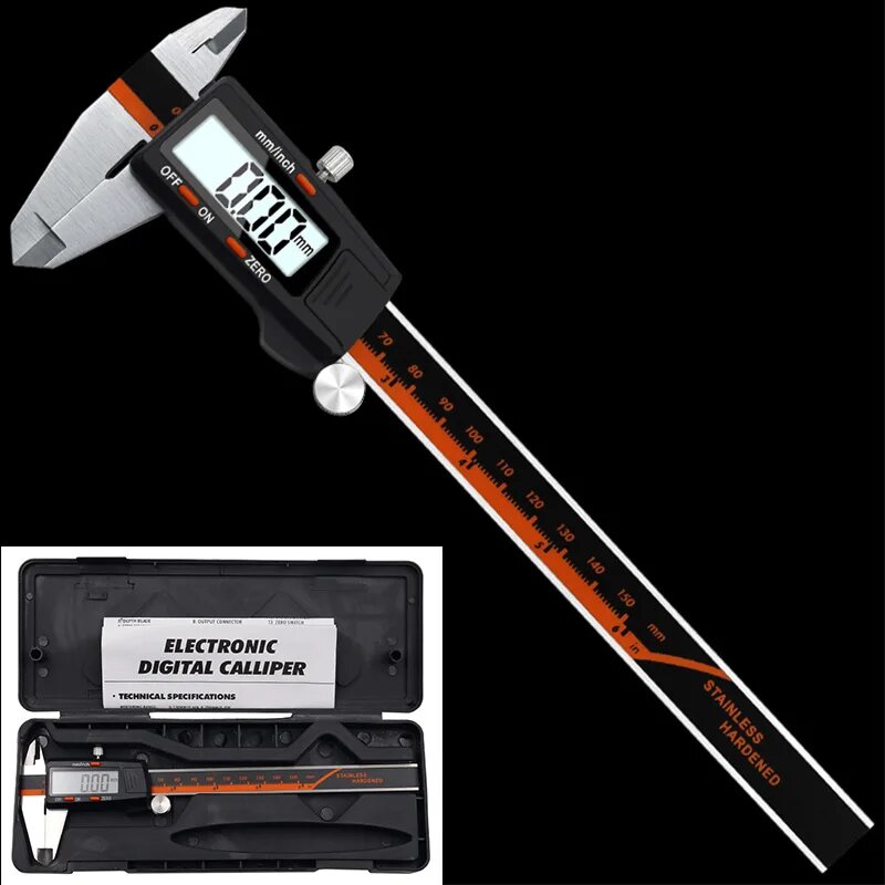 Цифровые штангенциркули XINGWEIQIANG 0-150 мм, Caliper with box