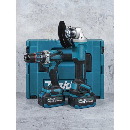 Набор аккумуляторного электроинструмента 2 в 1 шуруповёрт DHP 882 130нм для ледобура УШМ болгарка dga 454 10000 обмин 15700₽