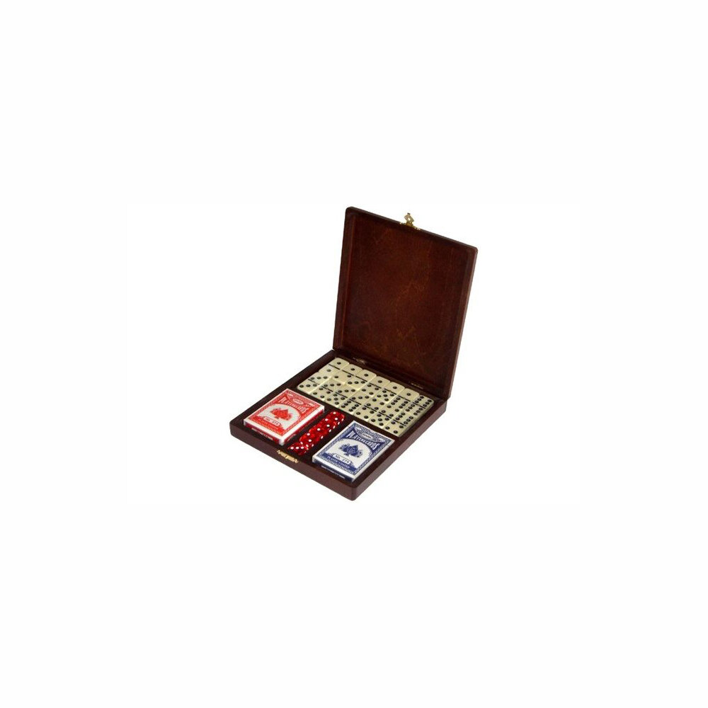 Набор игр в деревянной шкатулке 23*20 см 999-RT-04s