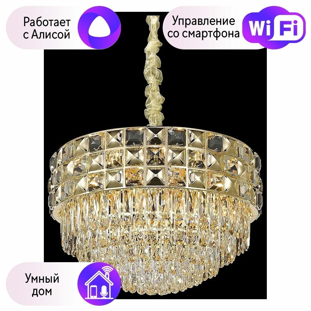 Люстра подвесная Wertmark Sabrina с поддержкой Алиса WE133.16.303-A - фото №1