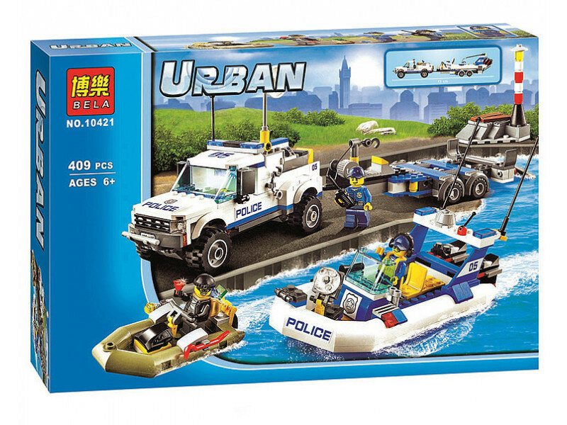 Конструктор Lari (Bela) Urban 10421 Полицейский патруль, 409 дет.