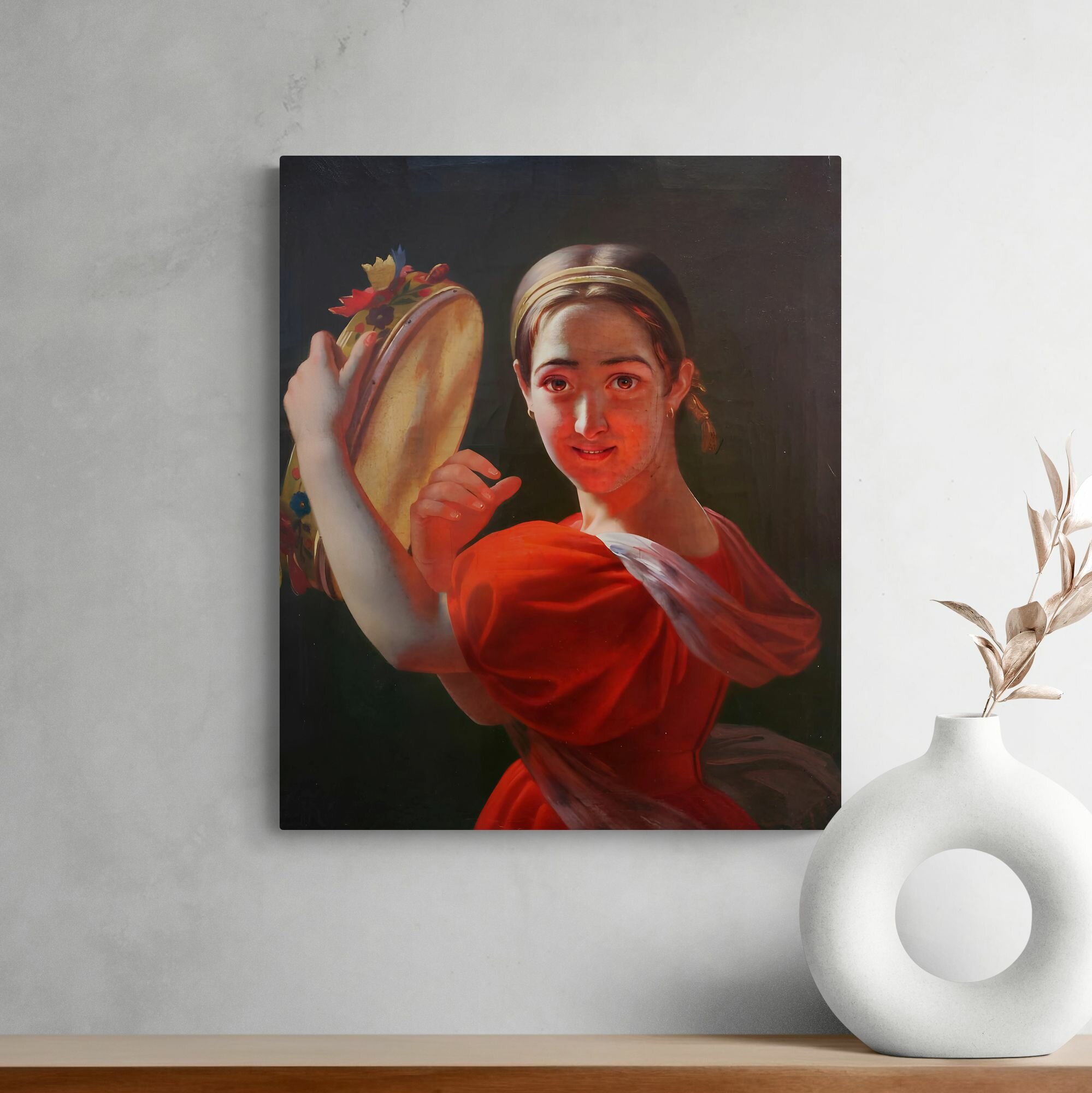 Тыранов Алексей Васильевич "Девушка с тамбурином" 50х40 см — фото 1