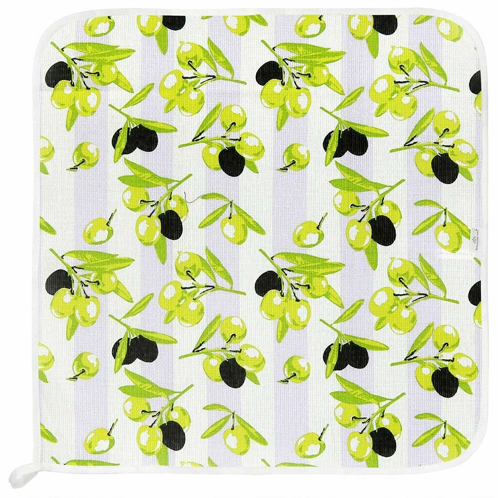 Салфетка Домашняя Мода  Оливки   вид 2 8  хозяйственная  50х50 см  вафельное полотно  декоративная окантовка  хлопок