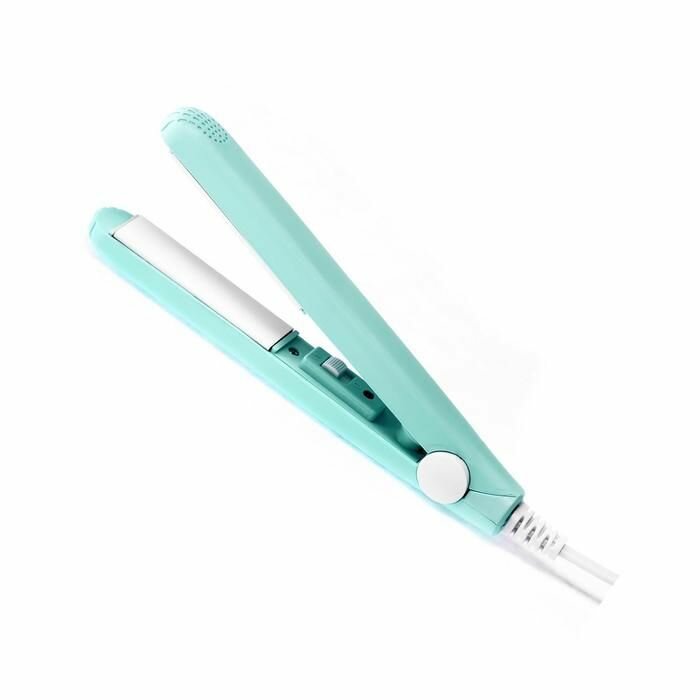 Выпрямитель для волос Luazon Home LW-27, мини, 25 Вт, керамическое покрытие, до 180 C, бирюзовый