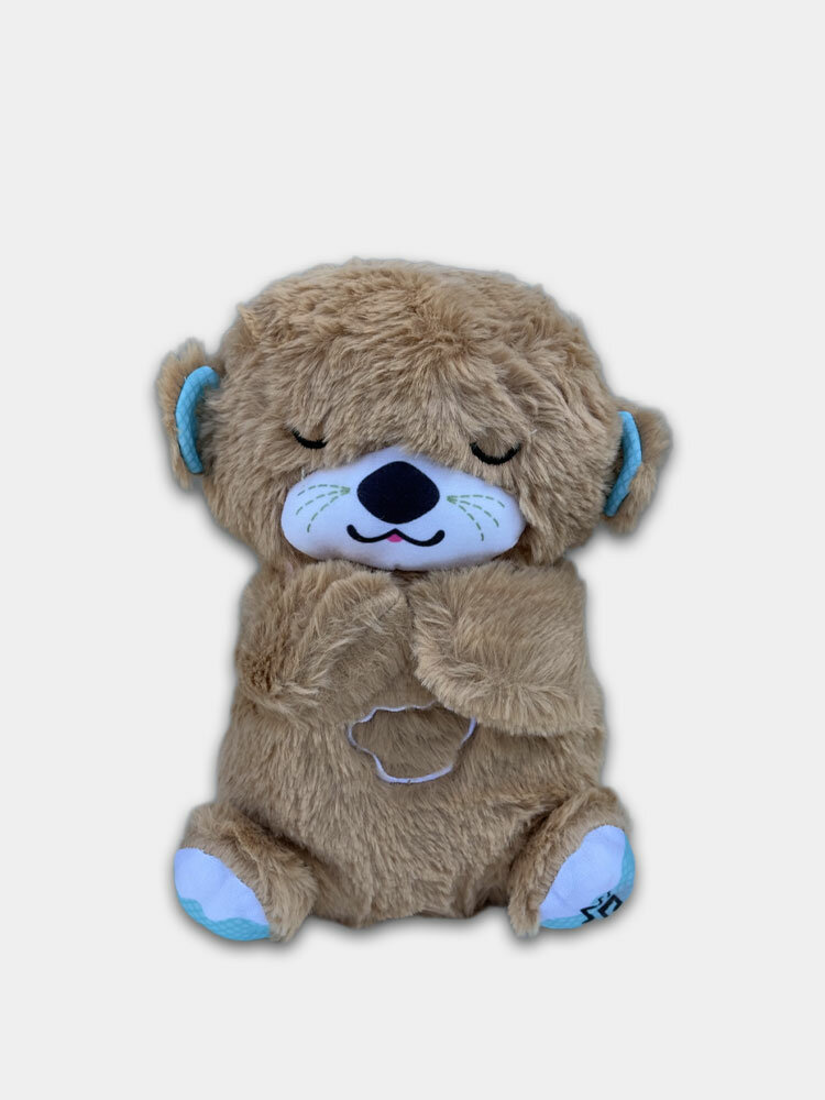 Мягкая игрушка "Дышащий Мишка", 4 режима, гипоаллергенная, 25см Brown