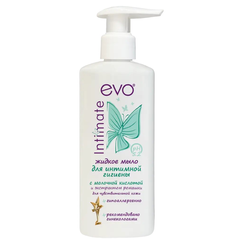 EVO Intimate жидкое мыло для интимной гигиены для чувствительной кожи 200 мл 1 шт