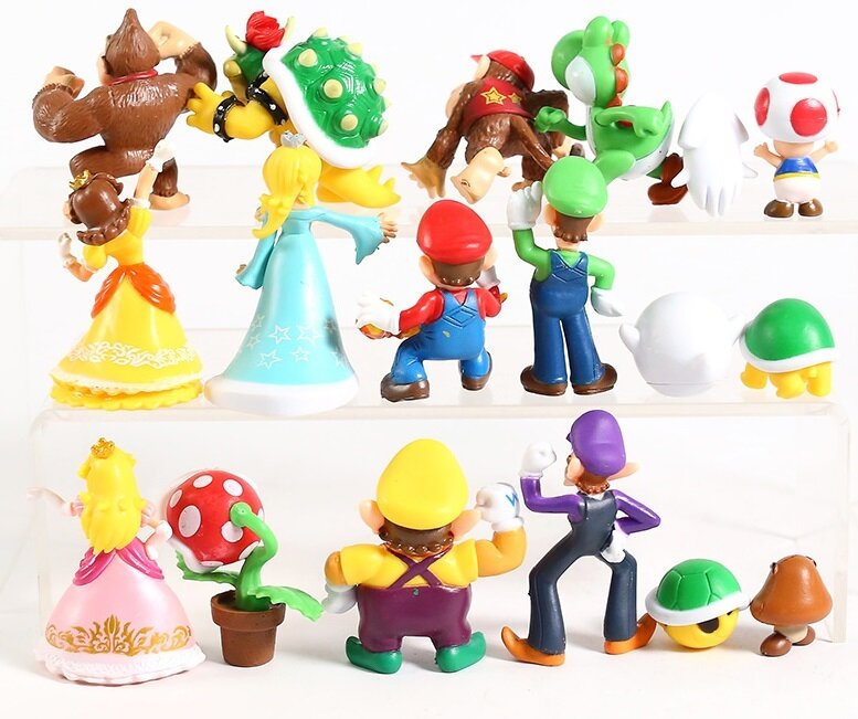 Набор из 18 мини фигурок "Супер Марио"- Super Mario — фото 1