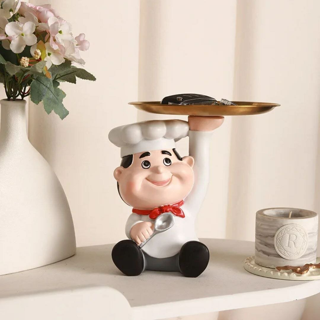 Функциональное украшение из керамики, шеф-повар поднос, подставка для ключей и украшений