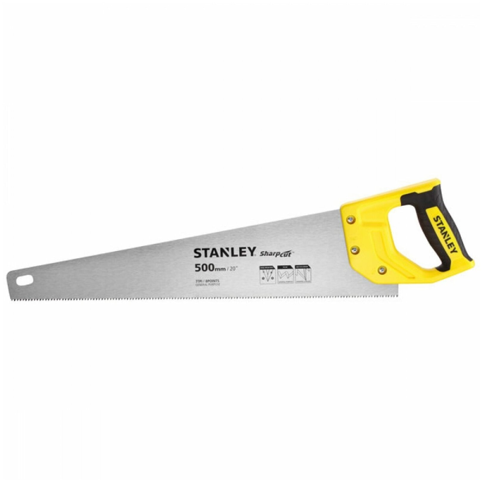 Ножовка по дереву Stanley SharpCut TPI7 500мм STHT20367-1 - фото №1