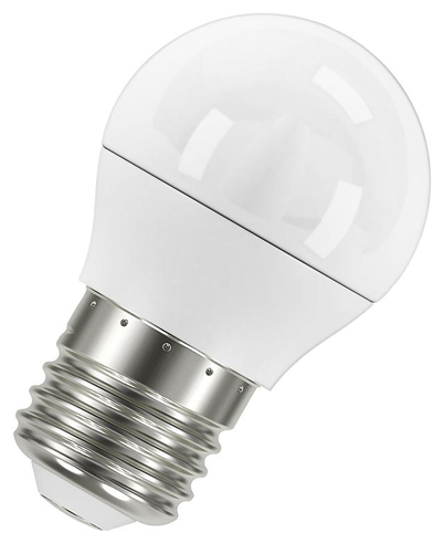 Лампа светодиодная LED 10 Вт E27 6500К 800Лм шарик 220 В (замена 75Вт) | код 4058075579958 | LEDVANCE (10шт. в упак.)