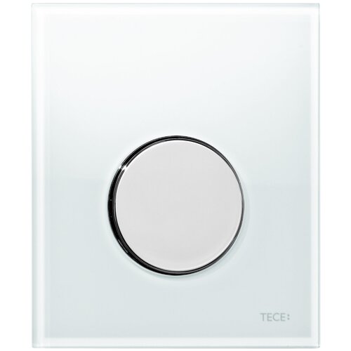 Кнопка смыва Tece Loop Urinal 9242660 белое стекло, кнопка хром кнопка смыва tece loop urinal 9242660 белое стекло кнопка хром