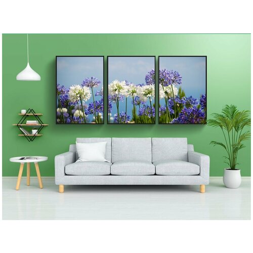 фото Набор модулных постеров для интерьера "цветы, этажи, растительность" 60x90 см. в тубусе, без рамки lotsprints