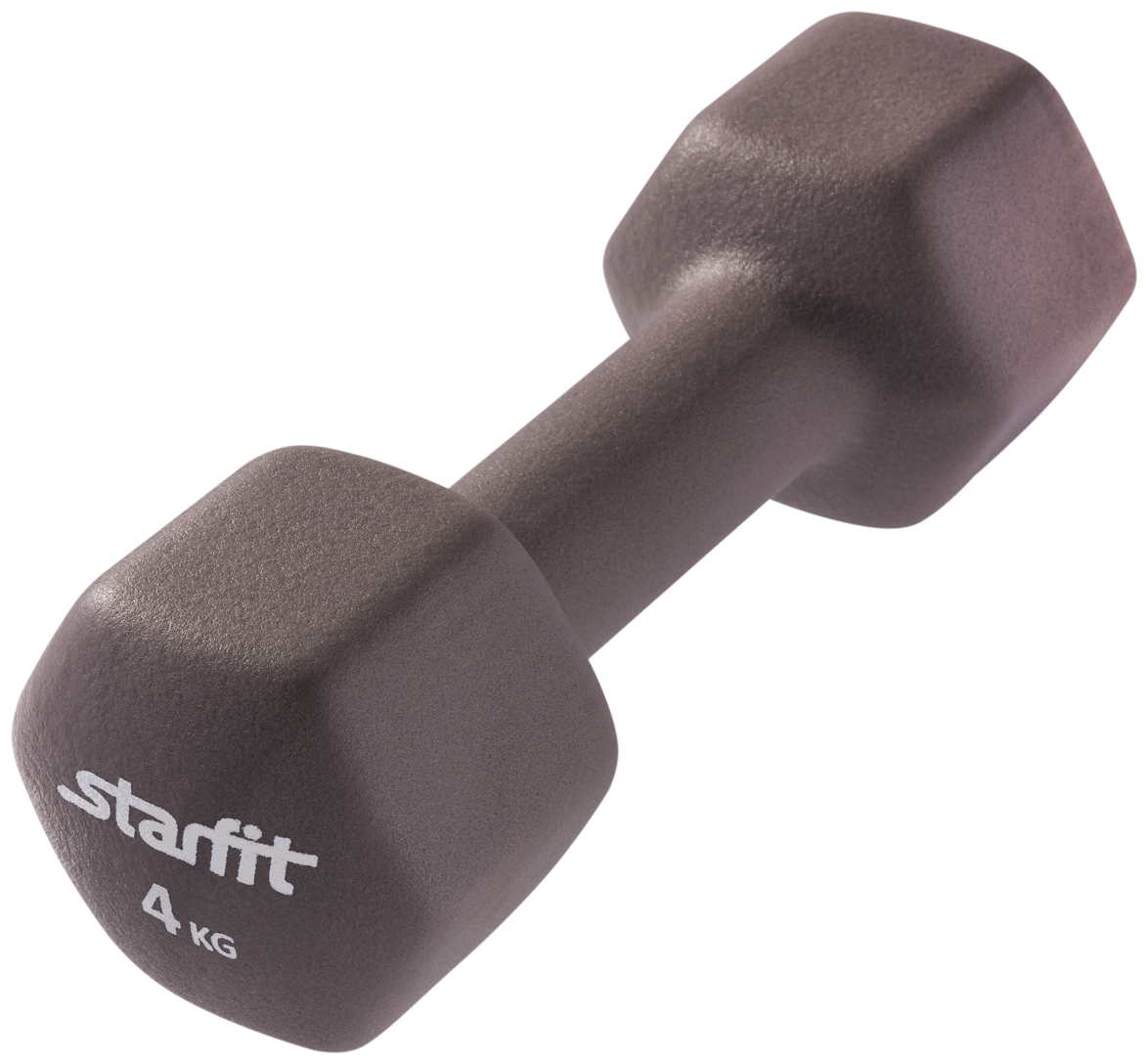 Гантель неопреновая Starfit Db-201 4 кг, холодный серый