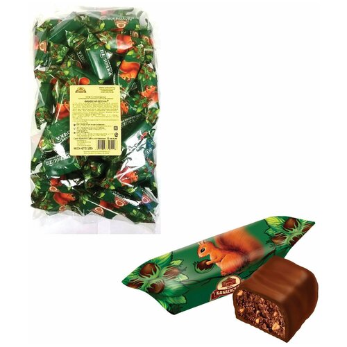 Конфеты шоколадные бабаевский "Белочка", 1000 г, пакет, ББ11385 Комплект - 2 шт .
