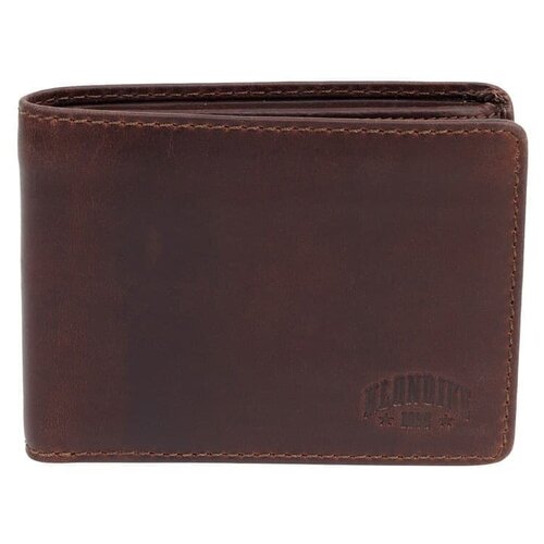 Бумажник KLONDIKE DIGGER «Angus», натуральная кожа в темно-коричневом цвете, 12 х 9 x 2,5 см