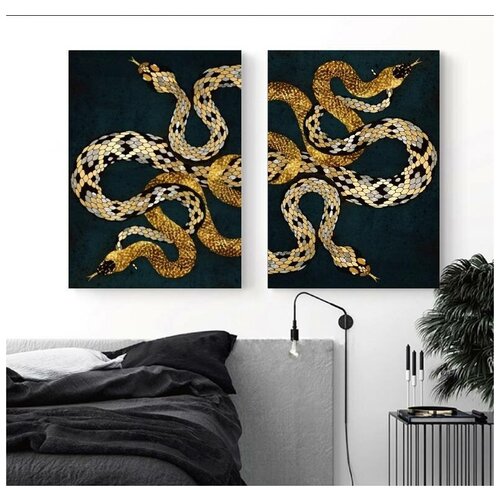 Комплект настенных картин (2шт по 40х60см) в спальню/гостиную/зал 