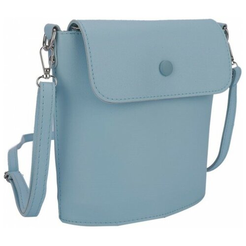 фото Сумка кросс-боди женская orsoro, искусственная кожа, голубой