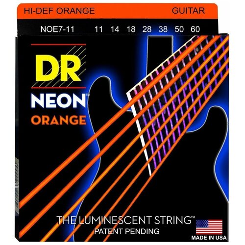 Струны для 7-ми струнной электрогитары DR String NOE7-11 dr al 11 струны для электрогитары