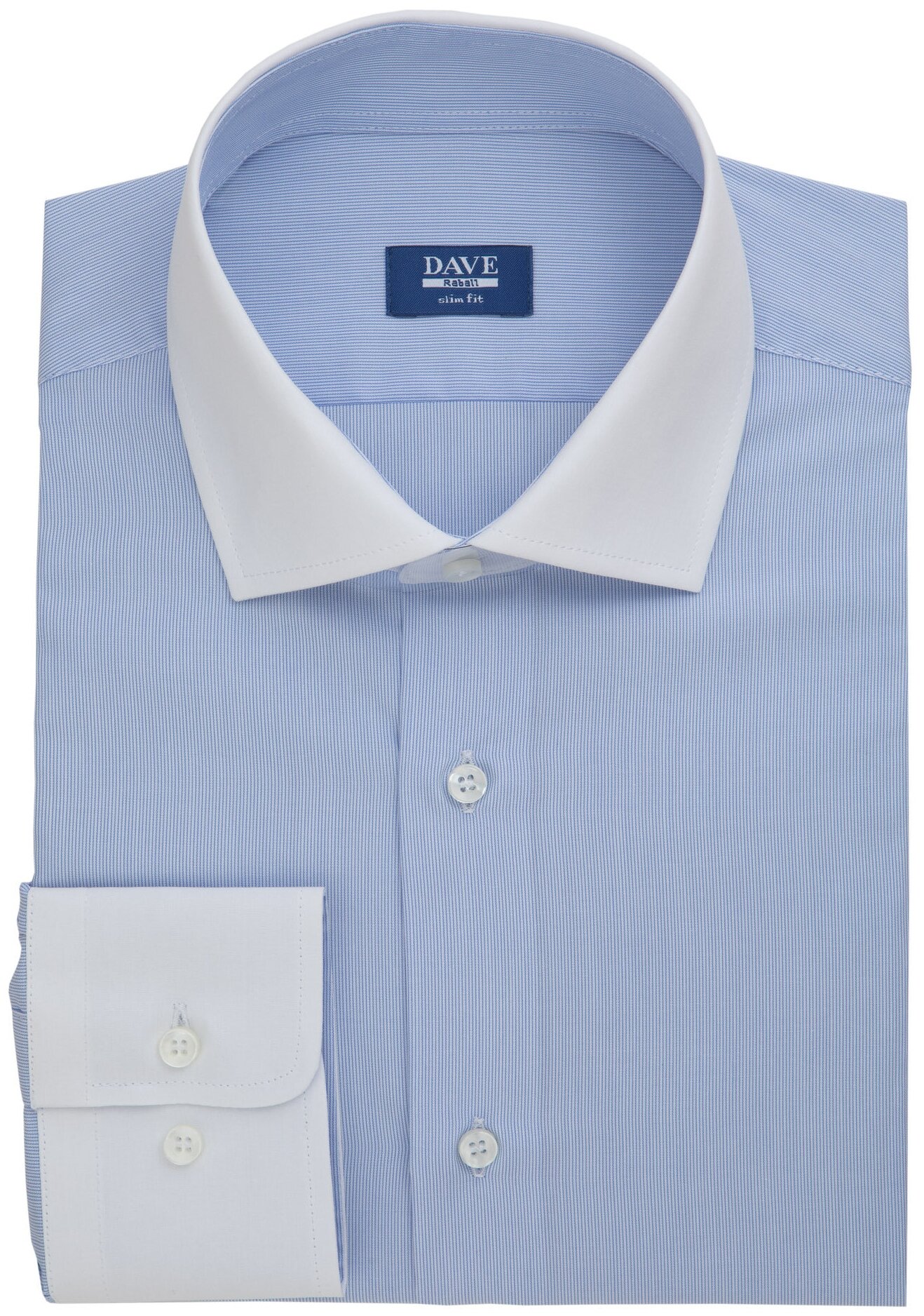 Мужская рубашка Dave Raball 000136-SF, размер 40 176-182, цвет голубой - фотография № 1