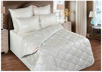Одеяло зимнее 172х205 см, шерсть мериноса, ткань глосс-сатин, п/э 100%
