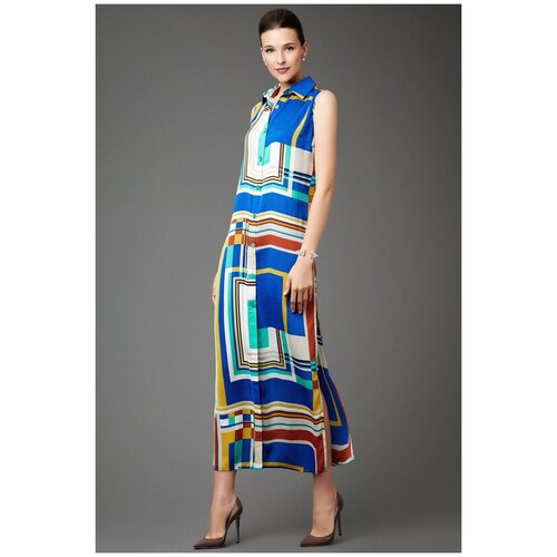 фото Платье арт-деко, размер 42, желтый, бежевый