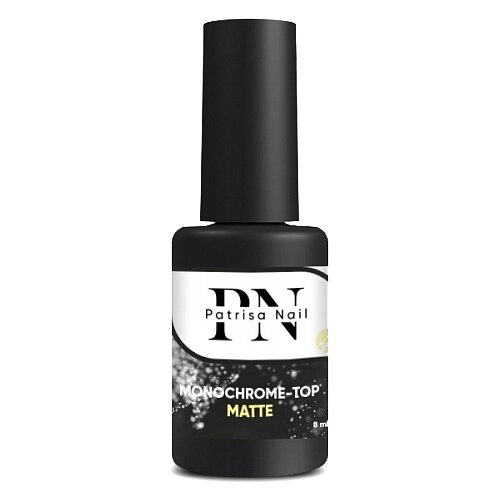 Patrisa Nail Верхнее покрытие Monochrome-top Matte, прозрачный, 8 мл patrisa nail верхнее покрытие dreamline camouflage top naturell 8 мл