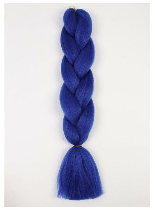 Queen fair ZUMBA Канекалон однотонный, гофрированный, 60 см, 100 гр, цвет синий(#AY29)