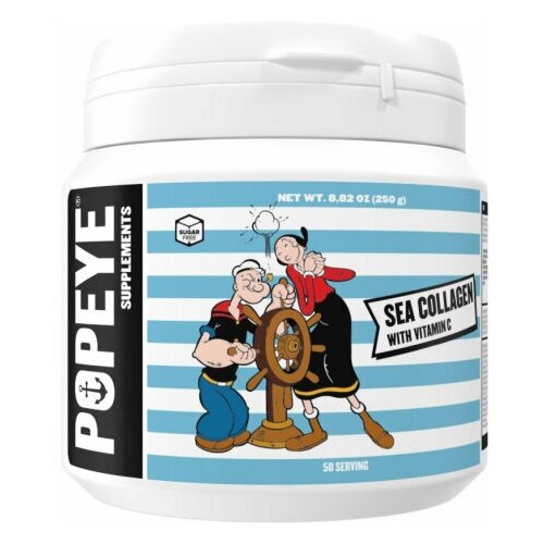 Морской коллаген POPEYE SEA COLLAGEN c витамином С 250g морской коллаген с витамином c urban formula collagen active marine 60