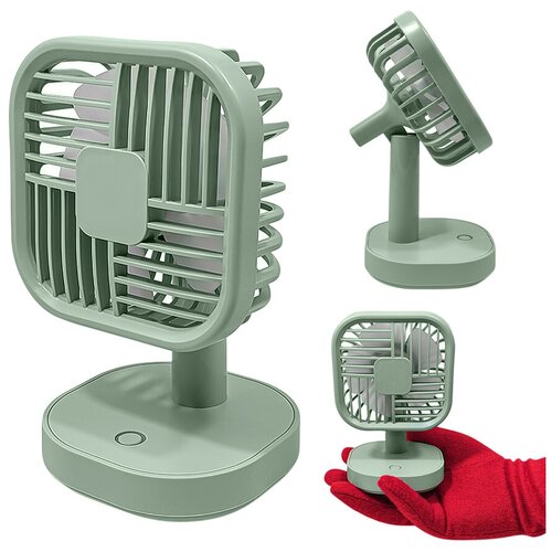 Вентилятор настольный портативный мини прмт-103251 зелёный 59000₽