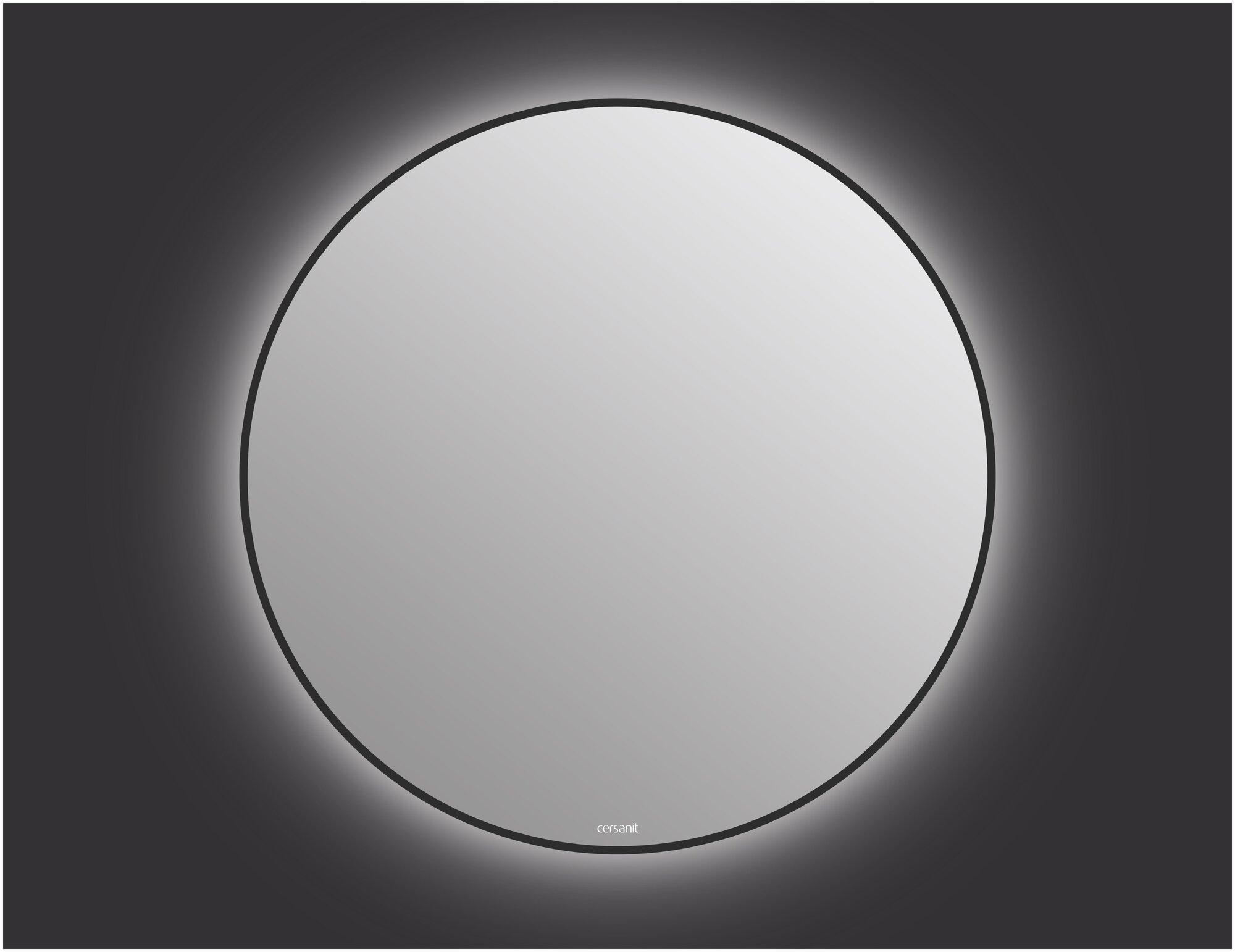 Зеркало с подсветкой круглое в черной раме 100x100 для ванной Cersanit ECLIPSE 64198 - фотография № 15