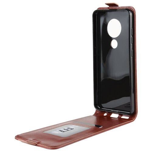 фото Чехол-флип mypads для nokia 7.2/ nokia 6.2 вертикальный откидной коричневый