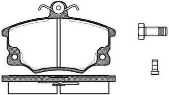 Дисковые тормозные колодки передние REMSA 0146.14 для Fiat, Lancia, Alfa Romeo (4 шт.)