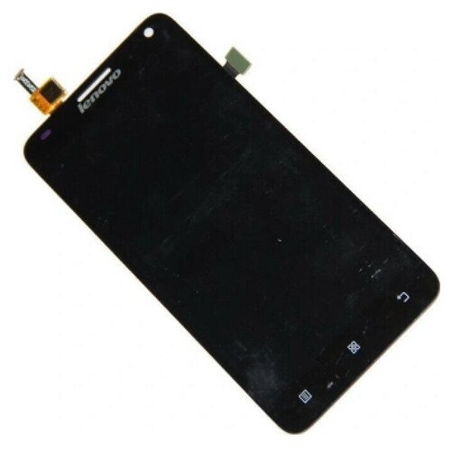 Дисплей для телефона Lenovo S580 в сборе с тачскрином Черный аккумулятор для lenovo s580 bl225 2150mah