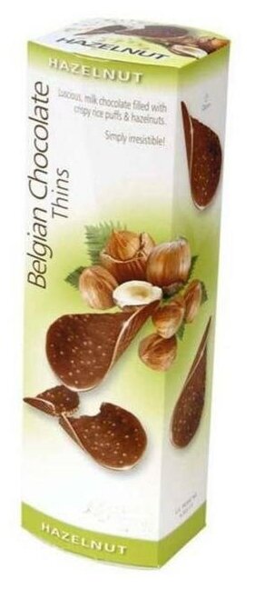 Бельгийские шоколадные чипсы с фундуком 80гр (12)