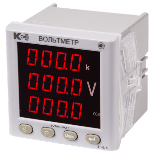 Вольтметр переменного тока Modbus PZ194U-9K4T-00301 трехканальный в щит (дополнительно 1 порт RS-485 RTU) новый цифровой 4 20 ма 0 10 в генератор сигналов напряжения 0 20 ма передатчик тока профессиональные электронные измерительные приборы