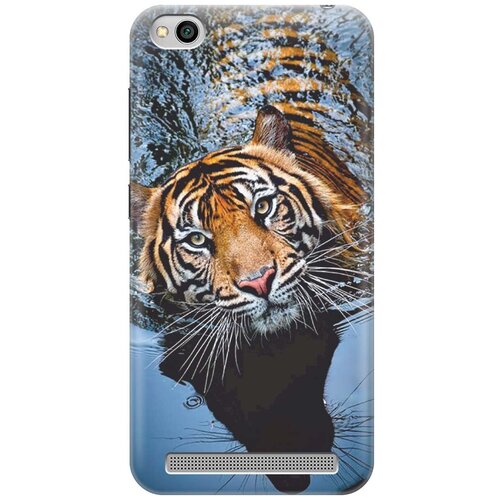 фото Re:pa накладка transparent для xiaomi redmi 5a с принтом "тигр купается"