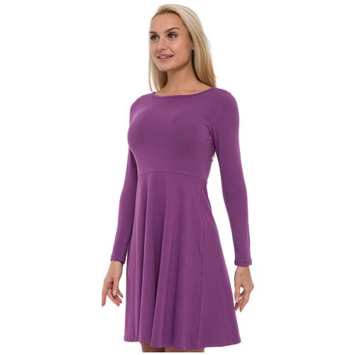 фото Платье lunarable, хлопок, повседневное, полуприлегающее, мини, размер 48 (l), фиолетовый